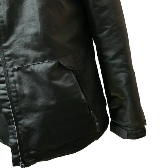 Black Hooded Jacket w/ Removeable Inner Fleece Jacket - Picture 5 of 6